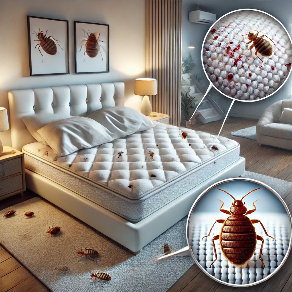 Un exterminateur punaise de lit en pleine intervention